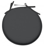 Galette de chaise ronde Unie Pop color 40 cm Anthracite